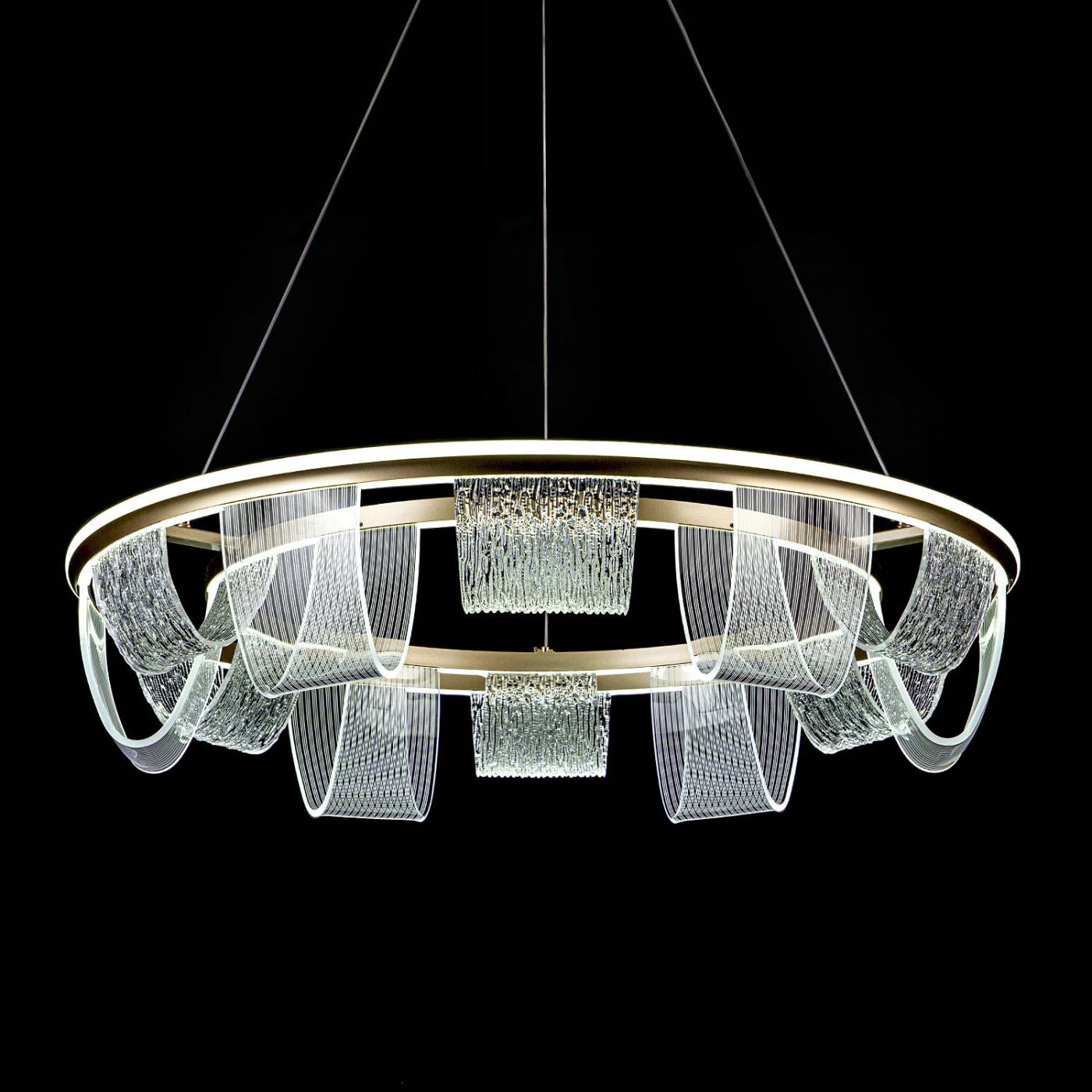 L7706-800 GD Подвесная люстра L LED4U L7706-800 GD