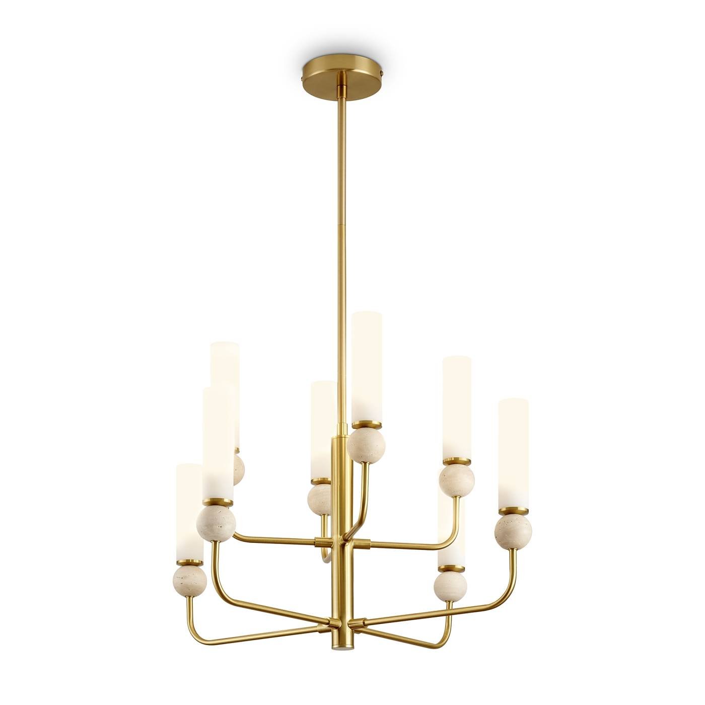 FR5482CL-08BS Люстра на штанге Freya Sunspot FR5482CL-08BS