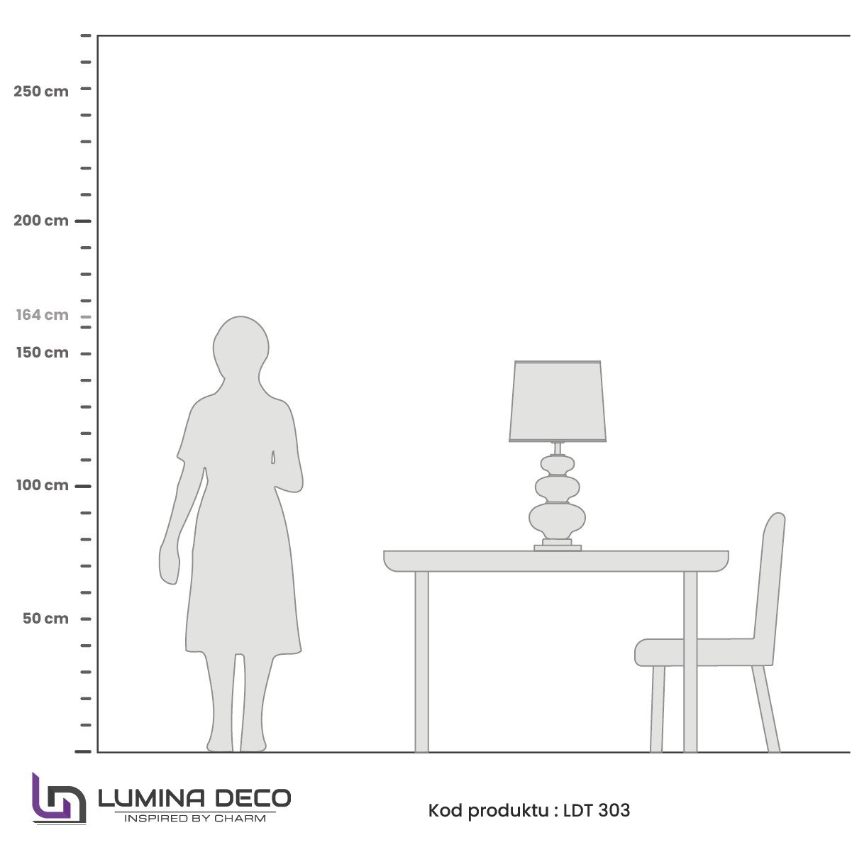 Настольная лампа Lumina Deco LDT 303 CHR+BK