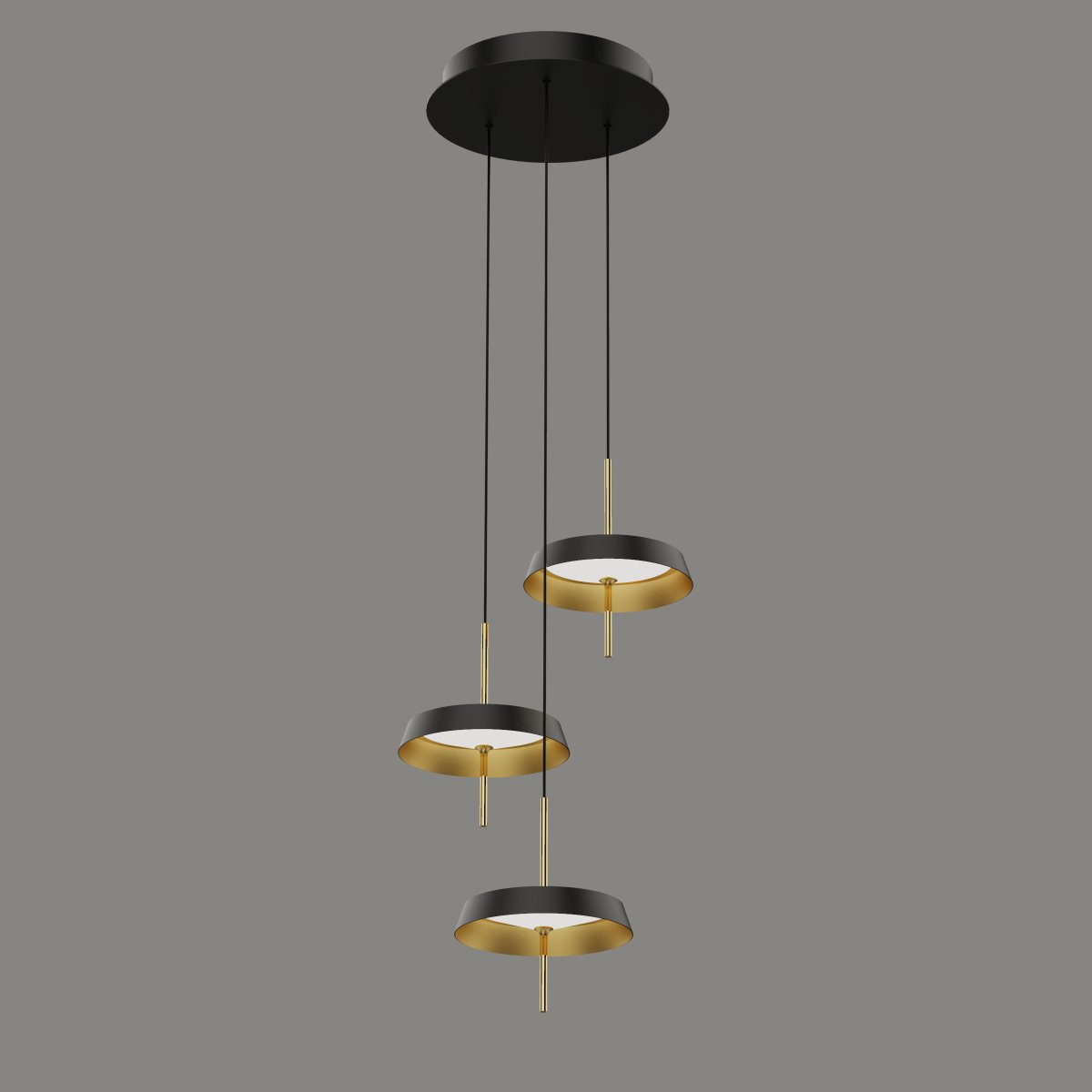 MD18001061-3B black/gold Светильник подвесной Delight Collection MD18001061 MD18001061-3B black/gold