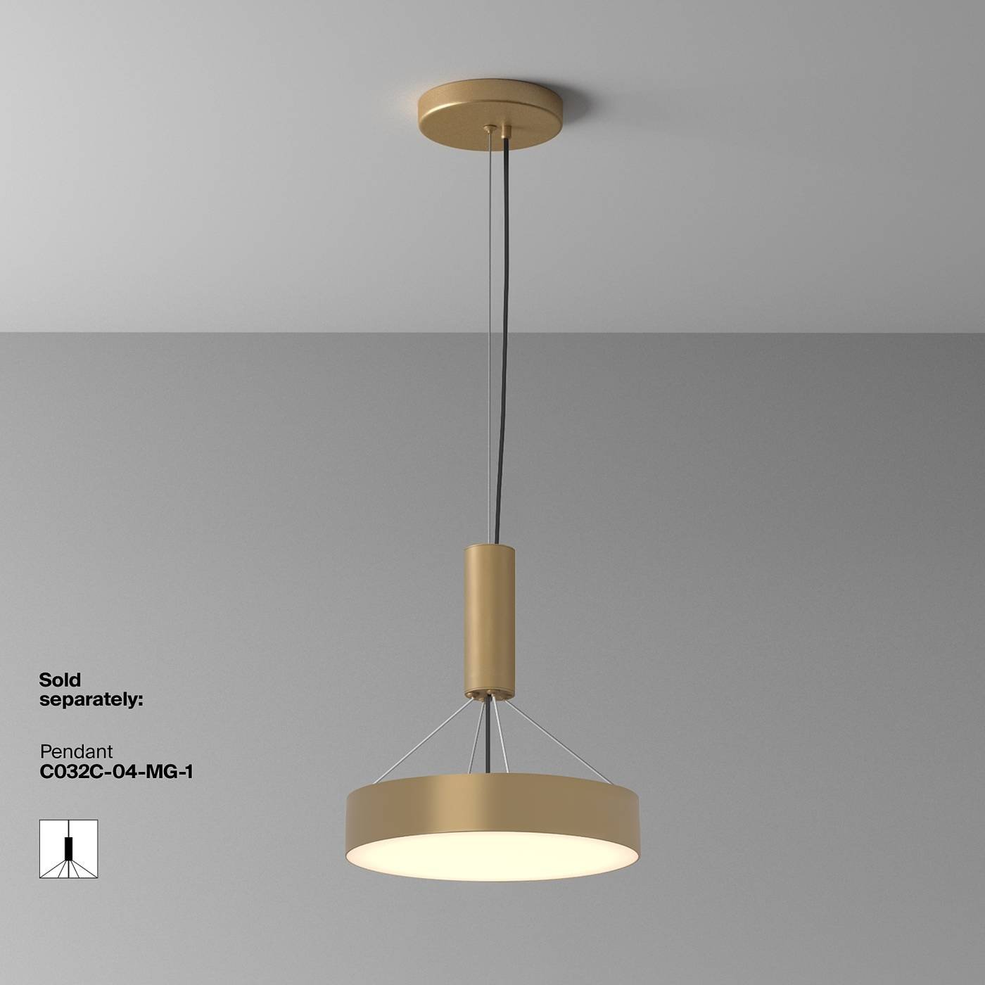 C032CL-36W3K-RD-MG Светильник потолочный Maytoni Zon C032CL-36W3K-RD-MG