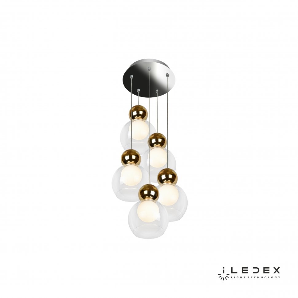 Светильник подвесной ILedex Blossom C4476-5R GL