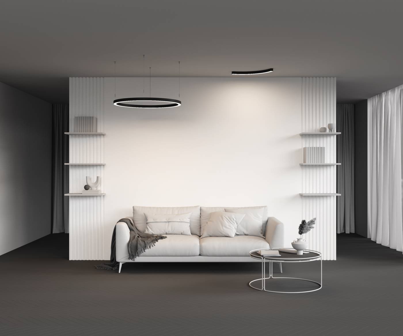 Радиусный профиль 35x35 Ø800мм 1/4 круга Maytoni Радиусный профиль ALM-3535R-B-D-90°-0.8M