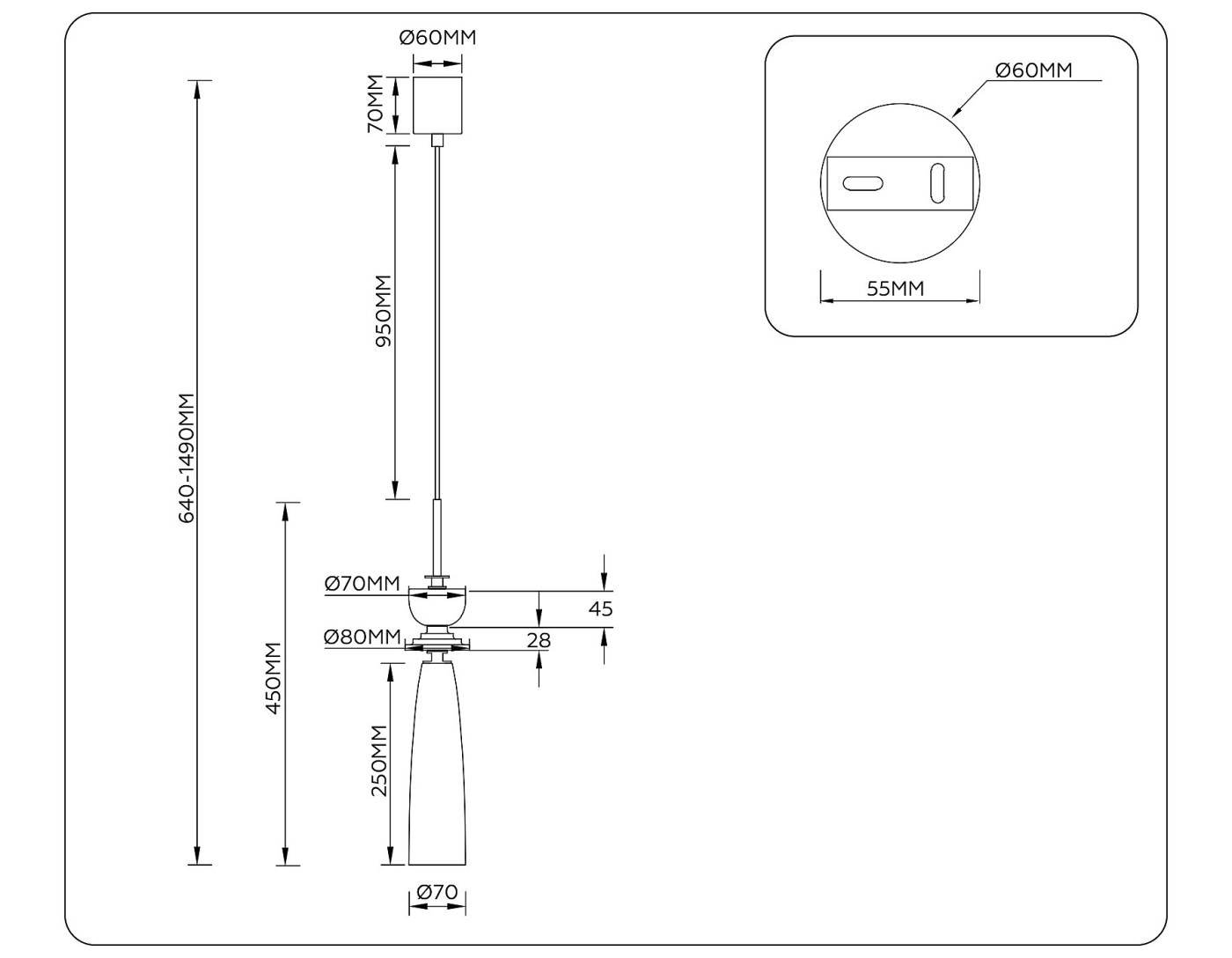 Светильник подвесной Ambrella Ceramo Modern LH75365