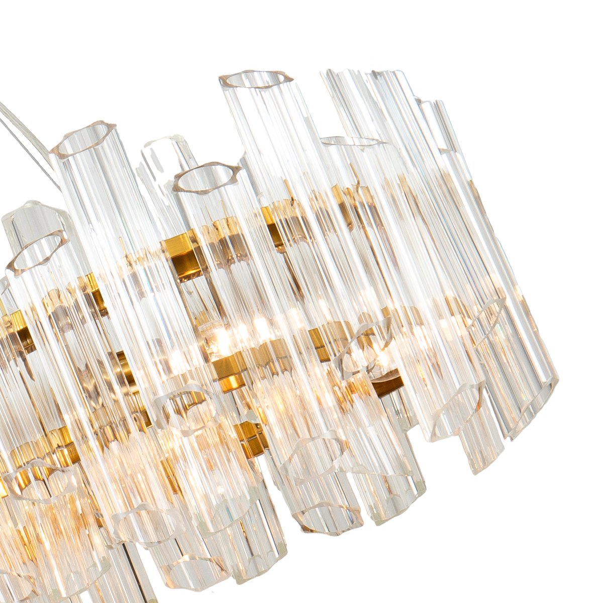 KG0769P-12L clear/ brass Подвесная люстра Delight Collection Vittoria KG0769P-12L clear/ brass