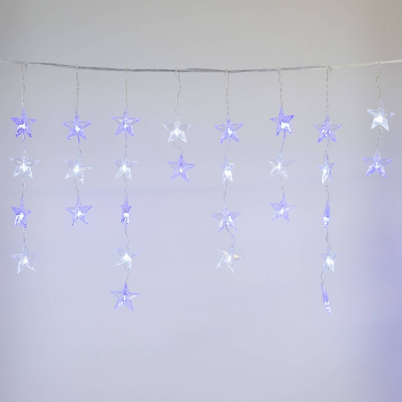 Занавес светодиодный фигурный Звёздочки-1 Uniel ULD-E5505-196/DTK WHITE-BLUE IP20 STARS-1