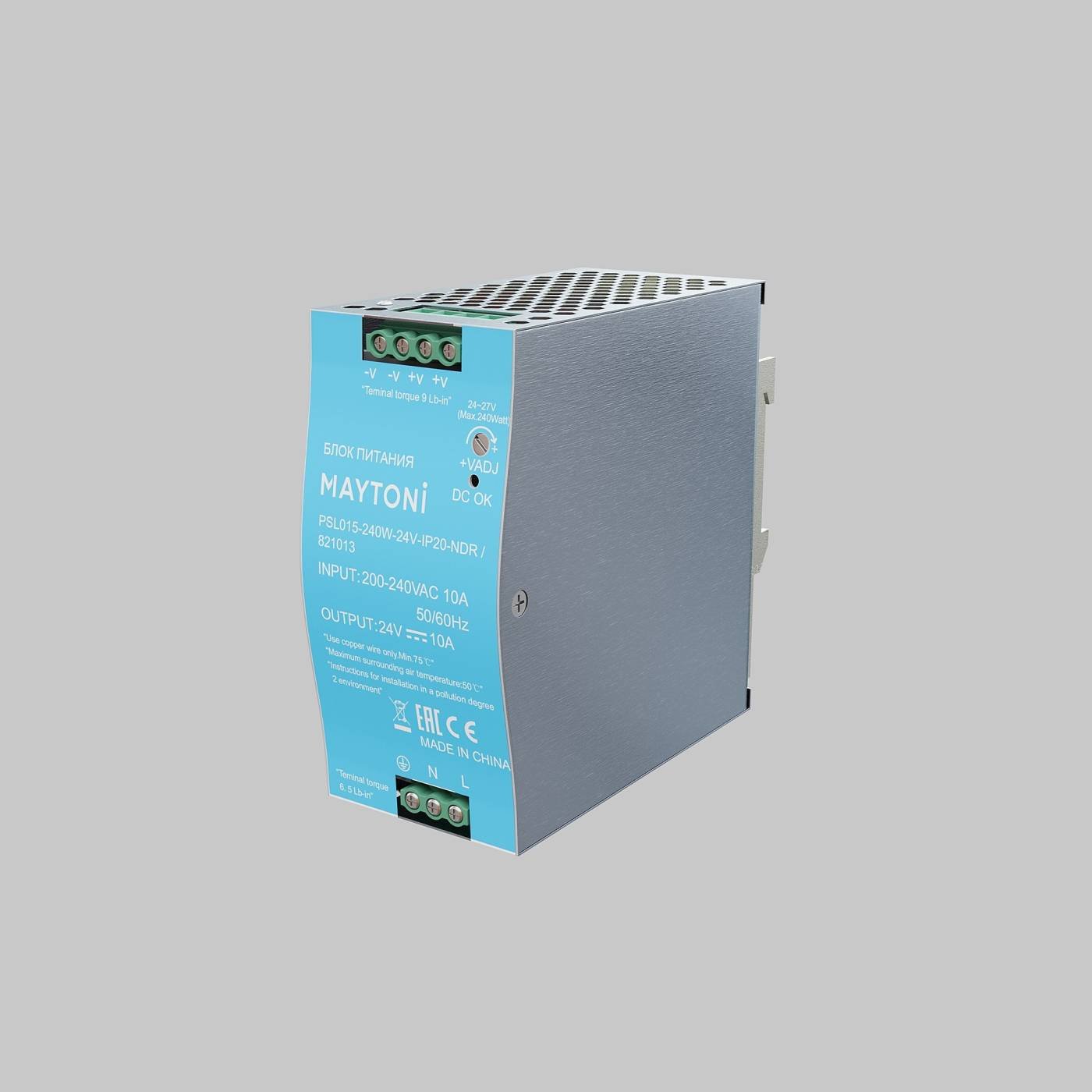 Блок питания PSL015 24В 240Вт IP20 Maytoni Блоки питания 24В 821013