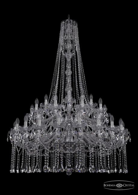 1413/20+10+5/400/h-164/2d Ni Подвесная хрустальная люстра 1413 Bohemia 1413/20+10+5/400/h-164/2d Ni