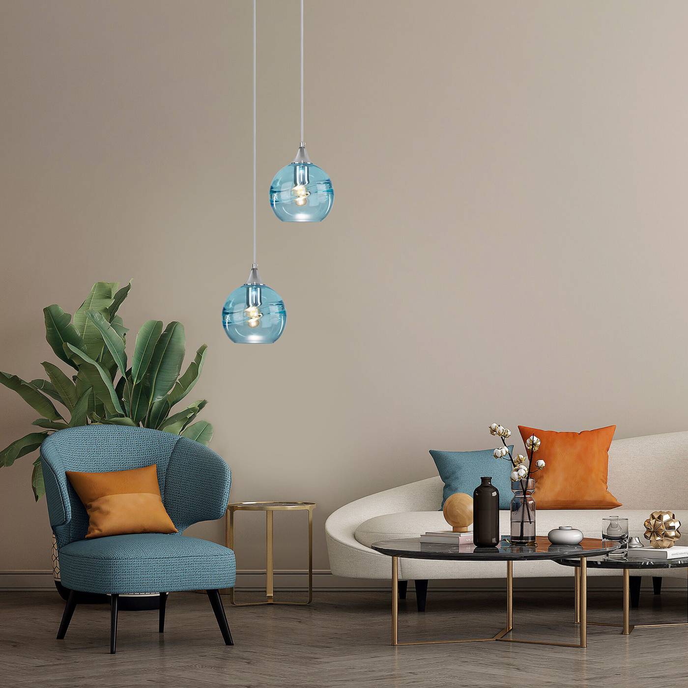 50221/1 голубой Светильник подвесной Eurosvet Lotus 50221/1 голубой