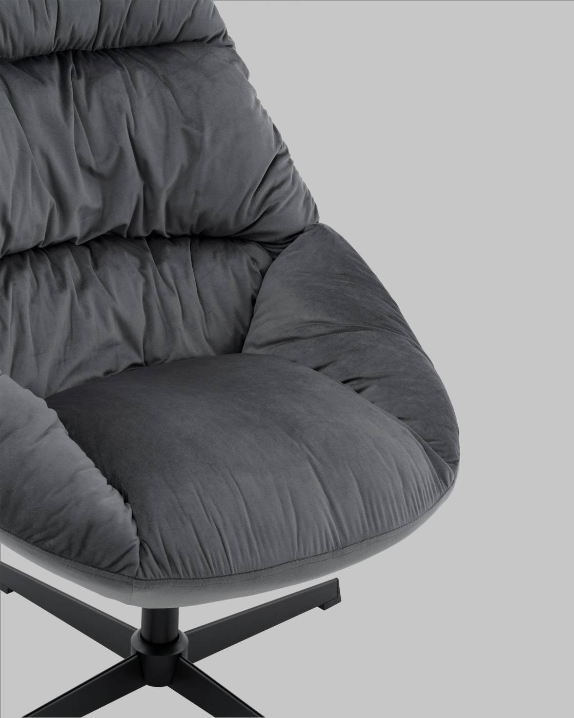 QH-8347KT HLR-21 dark grey Кресло Stool Group Оррелл QH-8347KT HLR-21 dark grey