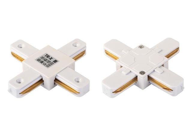 Соединитель X однофазной шины 220V для монтажа на поверхность IMEX TR-X WH