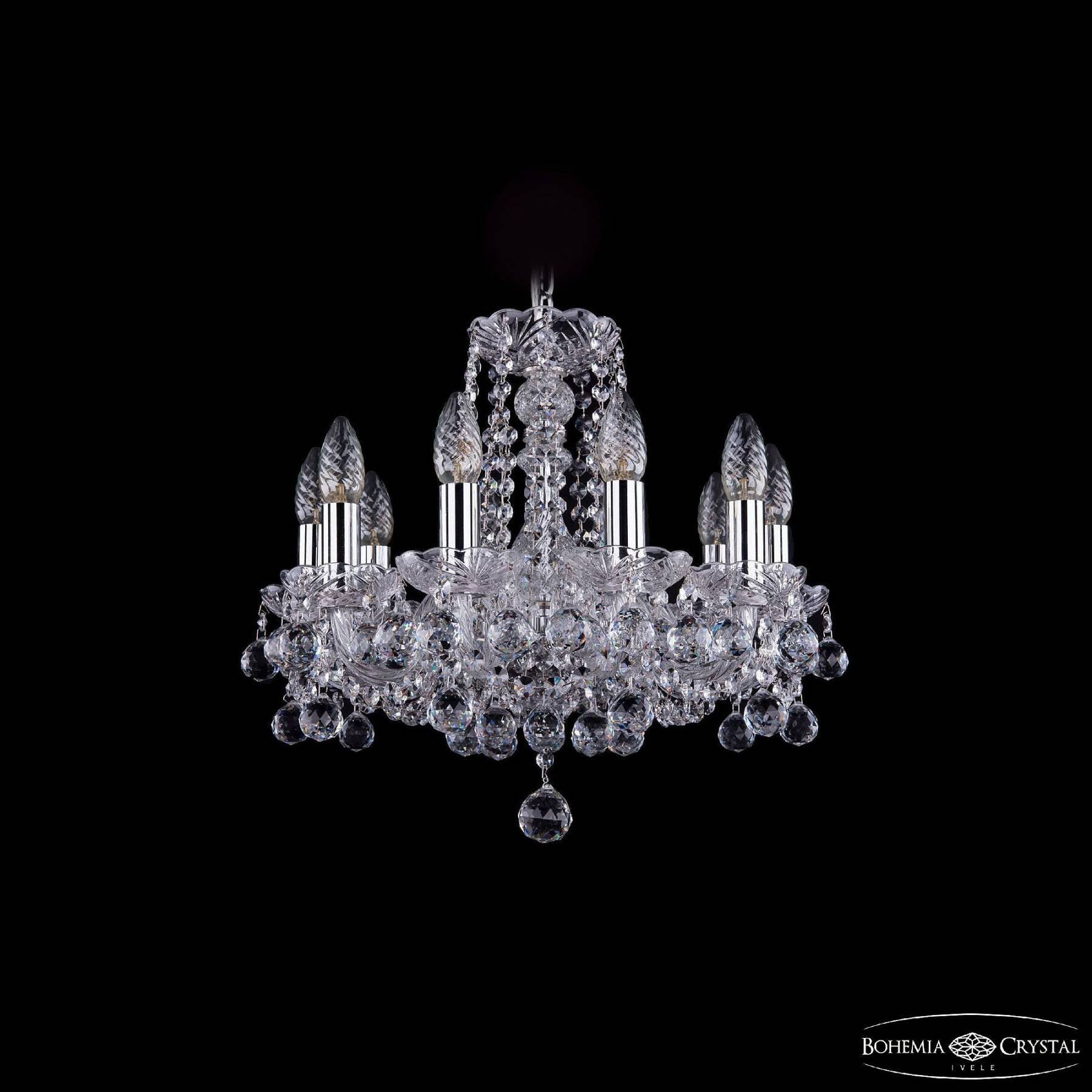 1402/10/141 Ni Balls Подвесная хрустальная люстра 1402 Bohemia 1402/10/141 Ni Balls