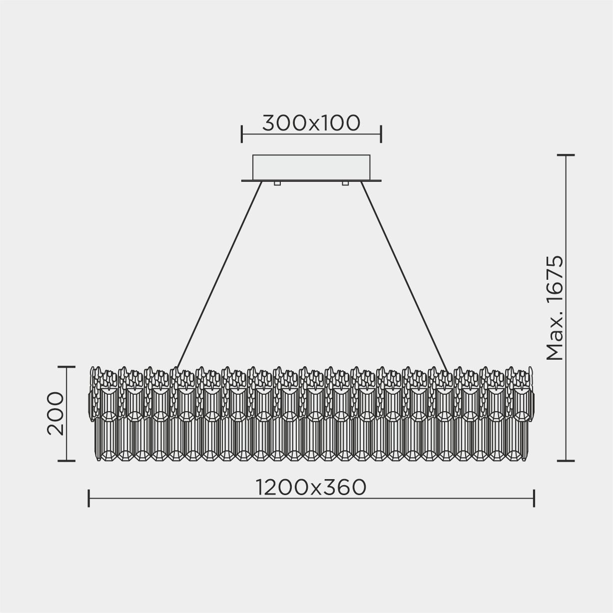 Подвесная люстра ML Modelux ML.830.1200 GD