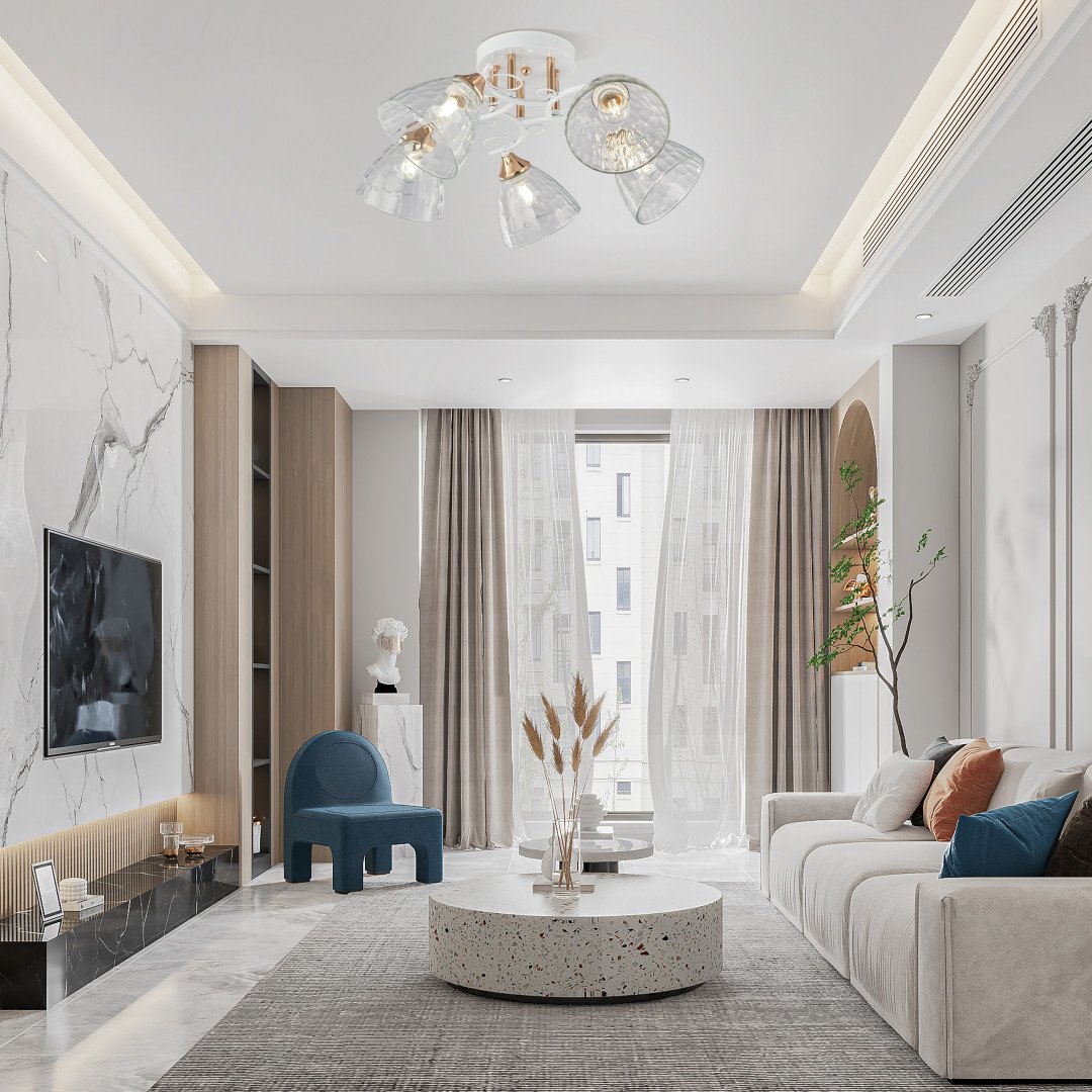 321395/5A WH+FG Потолочная люстра Arte Milano AMALFI 321395/5A WH+FG