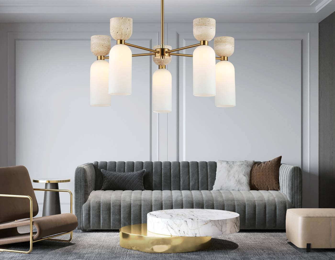 LH53325 Люстра на штанге Ceramo Modern Ambrella LH53325