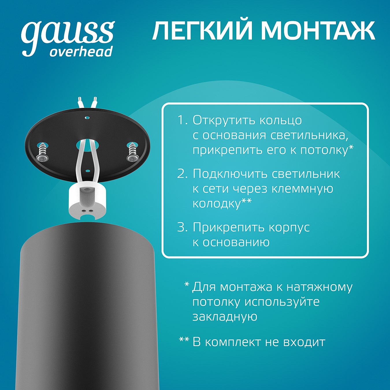 Накладной светильник Gauss HD063