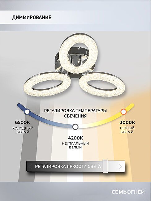 WD7508/3C-CR Потолочная люстра Wedo Light Kaffi WD7508/3C-CR