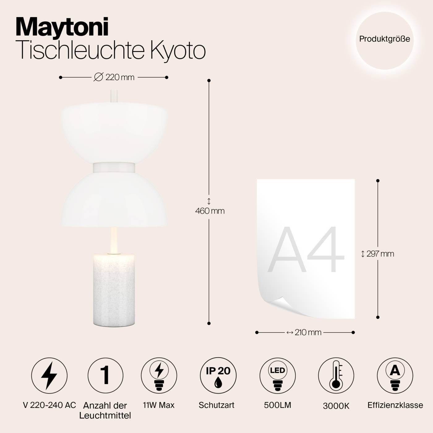 MOD178TL-L11W3K Настольная лампа Maytoni Kyoto MOD178TL-L11W3K