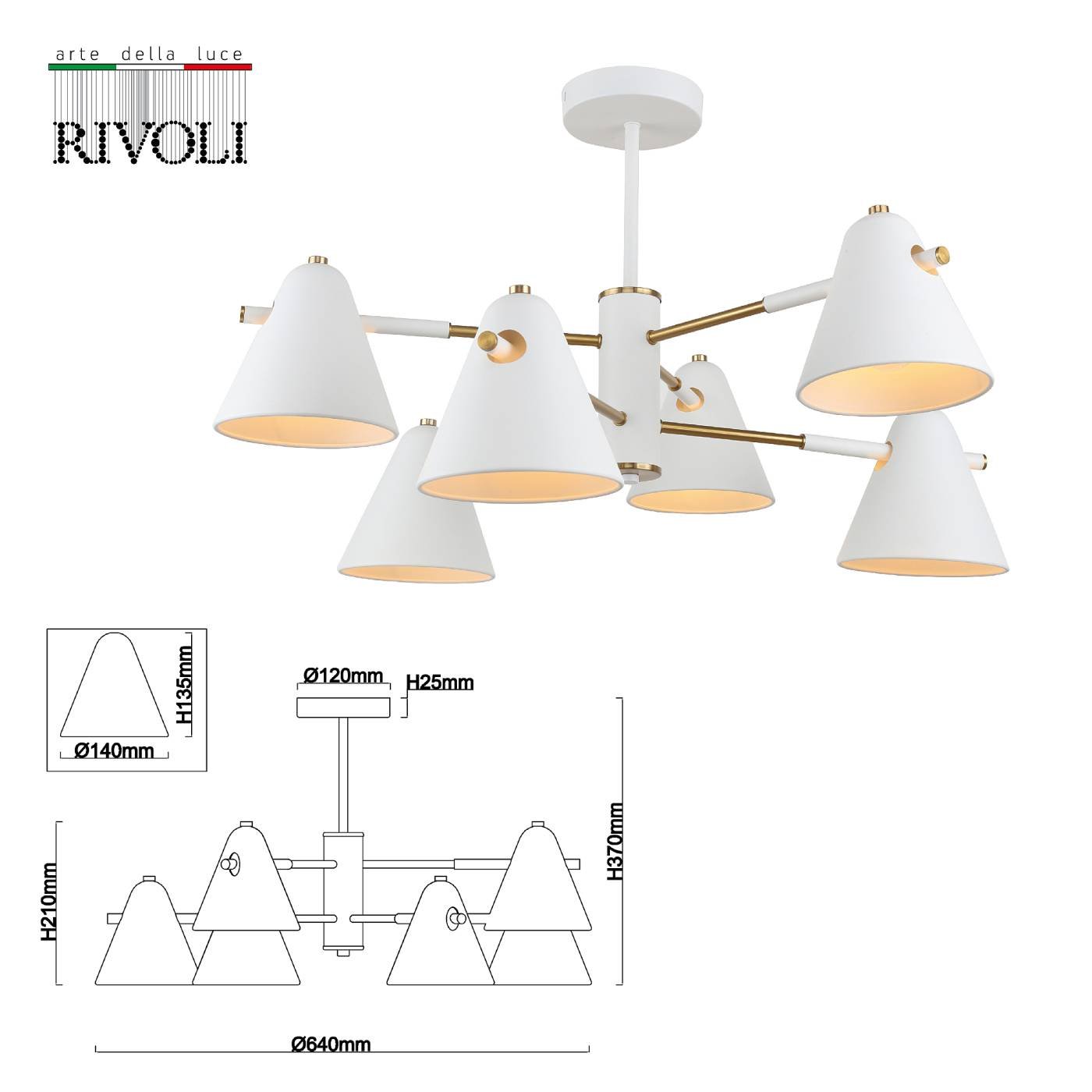 Потолочная люстра Rivoli Chelsea 3141-306