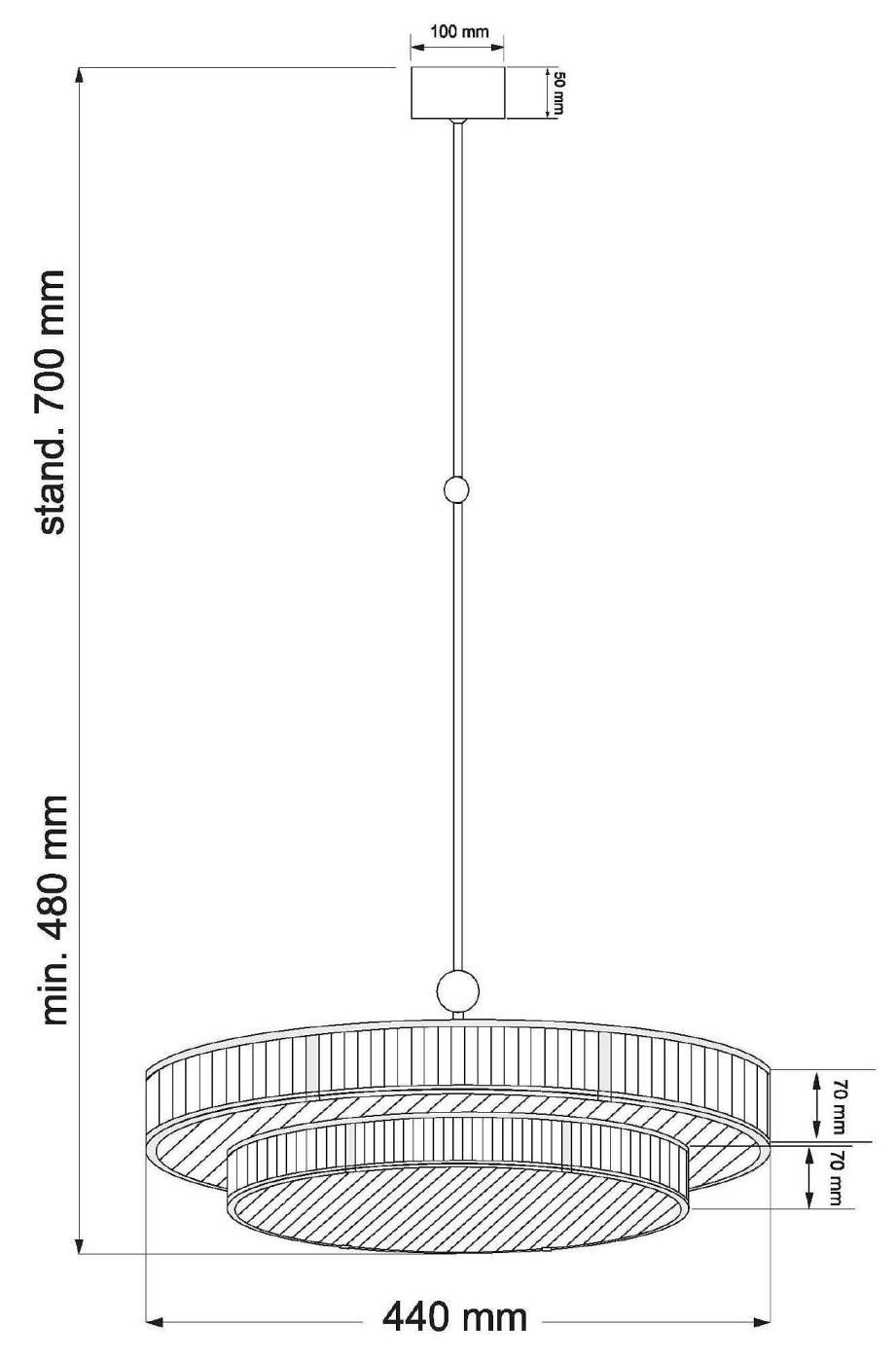 Люстра на штанге Kutek Lavone LAV-ZW-9(P)60/44