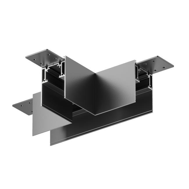 TRA010CT-41B Коннектор Т-образный Gravity накладной Maytoni Accessories for tracks Gravity TRA010CT-41B
