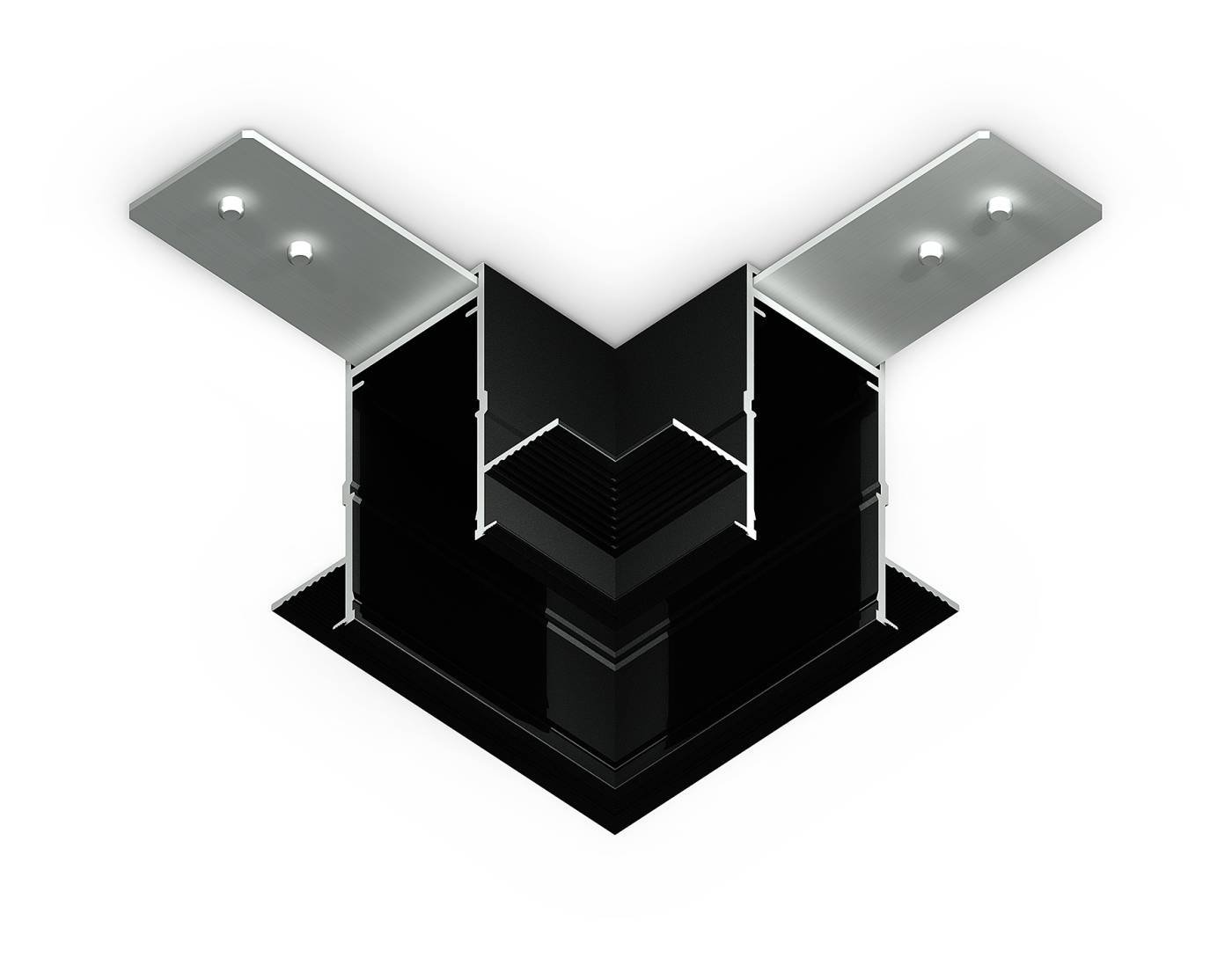 Коннектор угловой для встраиваемого шинопровода Ambrella Magnetic 220V GL1040