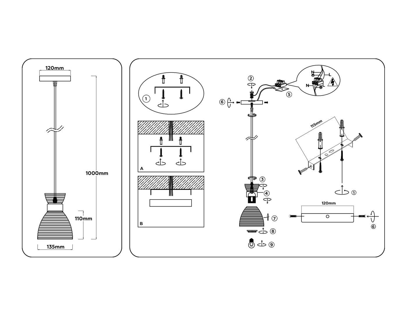 Светильник подвесной Ambrella Loft TR3406