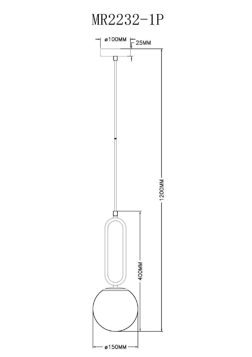 Светильник подвесной MyFar Pierre MR2232-1P