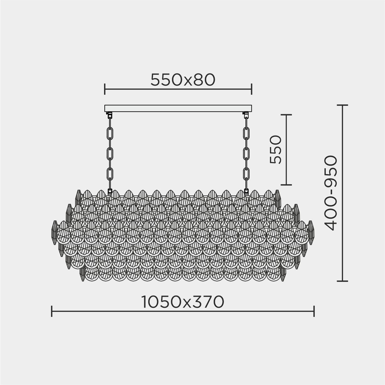 ML.8861.17P CR Подвесная люстра ML Modelux ML.8861.17P CR