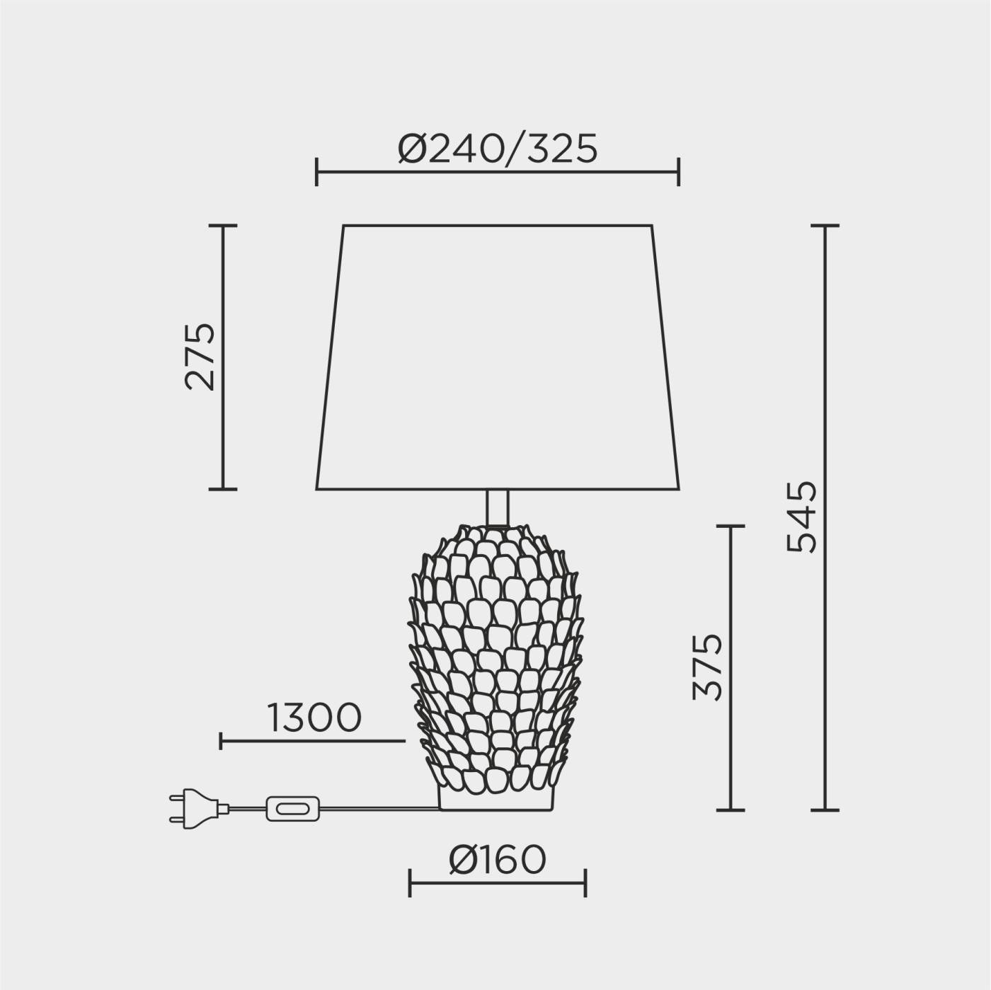ML.6191.01TL WH Настольная лампа ML Modelux ML.6191.01TL WH