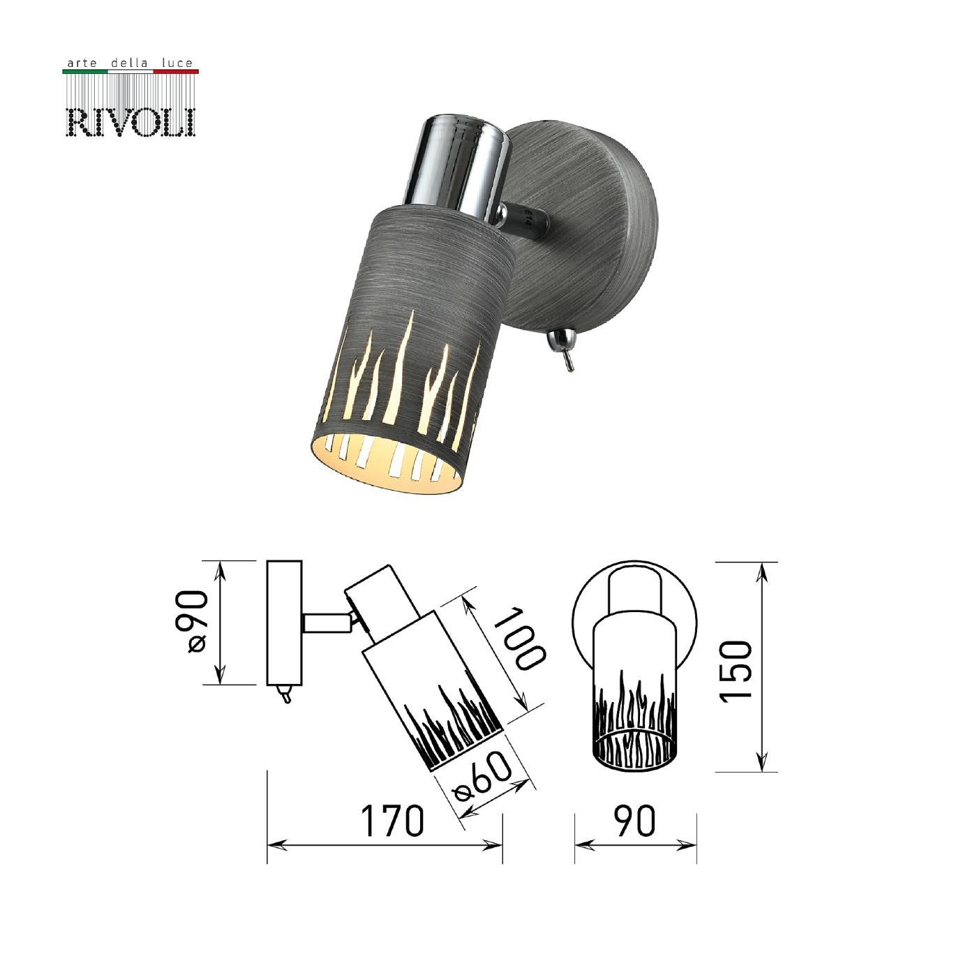 3123-401 Светильник спот Rivoli Lethe 3123-401