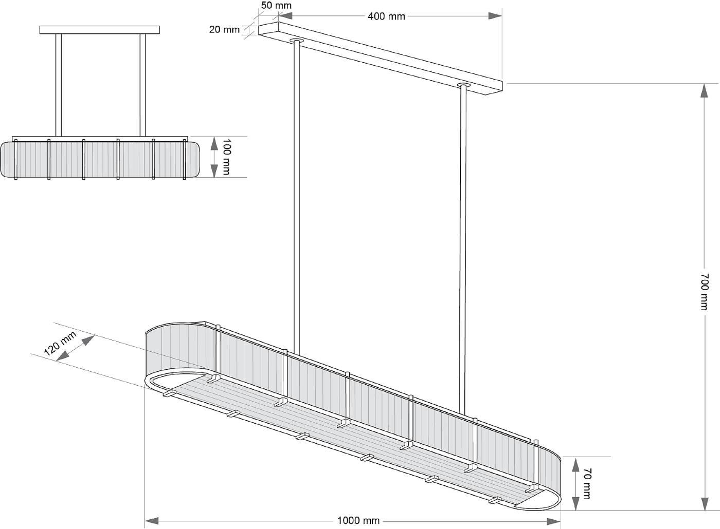 Люстра на штанге Kutek Lavone LAV-ZWO-6(ZM)1100/120
