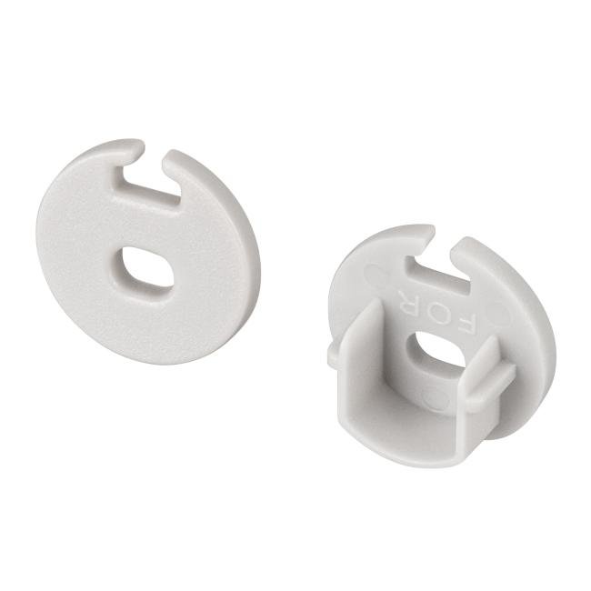 039223 PVC серая заглушка, с отверстием, для профиля ROUND-D16 Arlight 039223