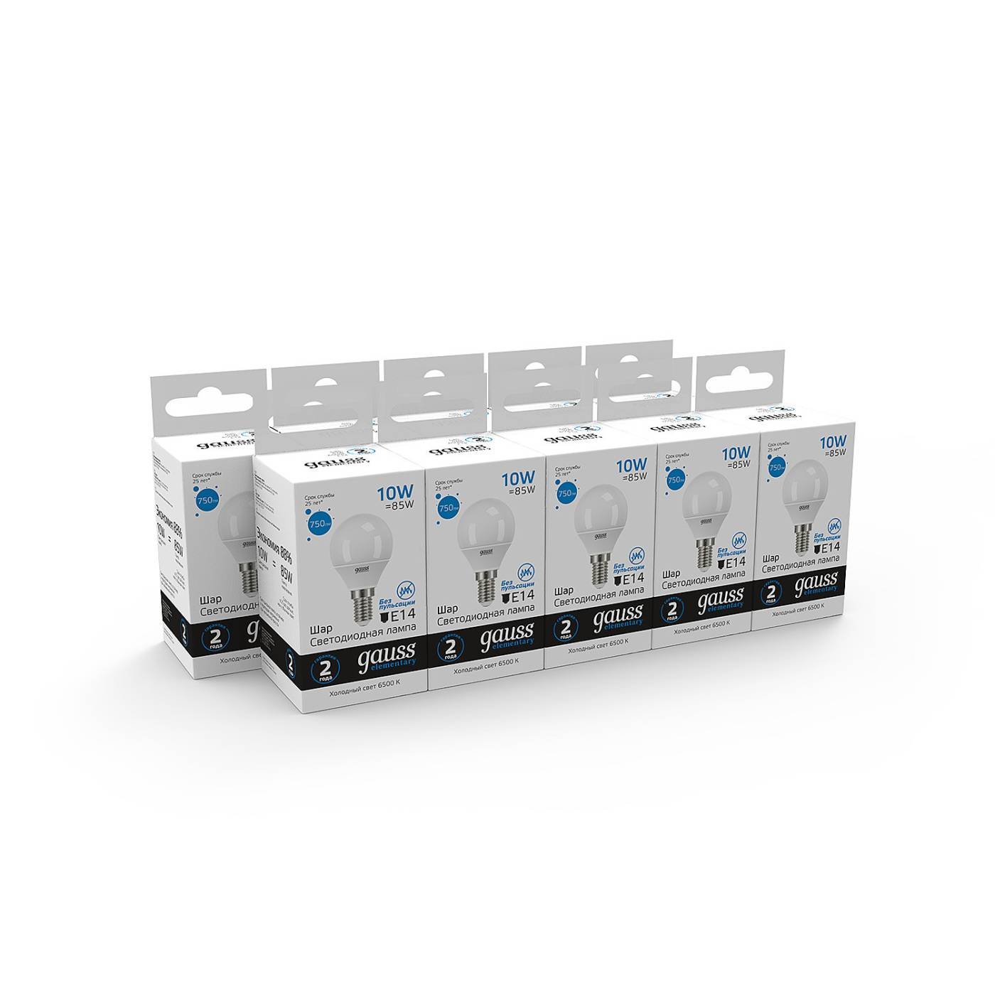 Светодиодная лампа Gauss Elementary Шар 53130