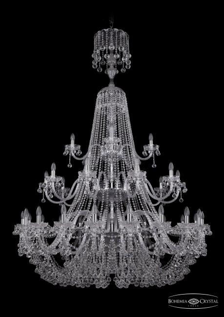 1409/20+10+5/530/XL-203/3d Ni Подвесная хрустальная люстра 1409 Bohemia 1409/20+10+5/530/XL-203/3d Ni