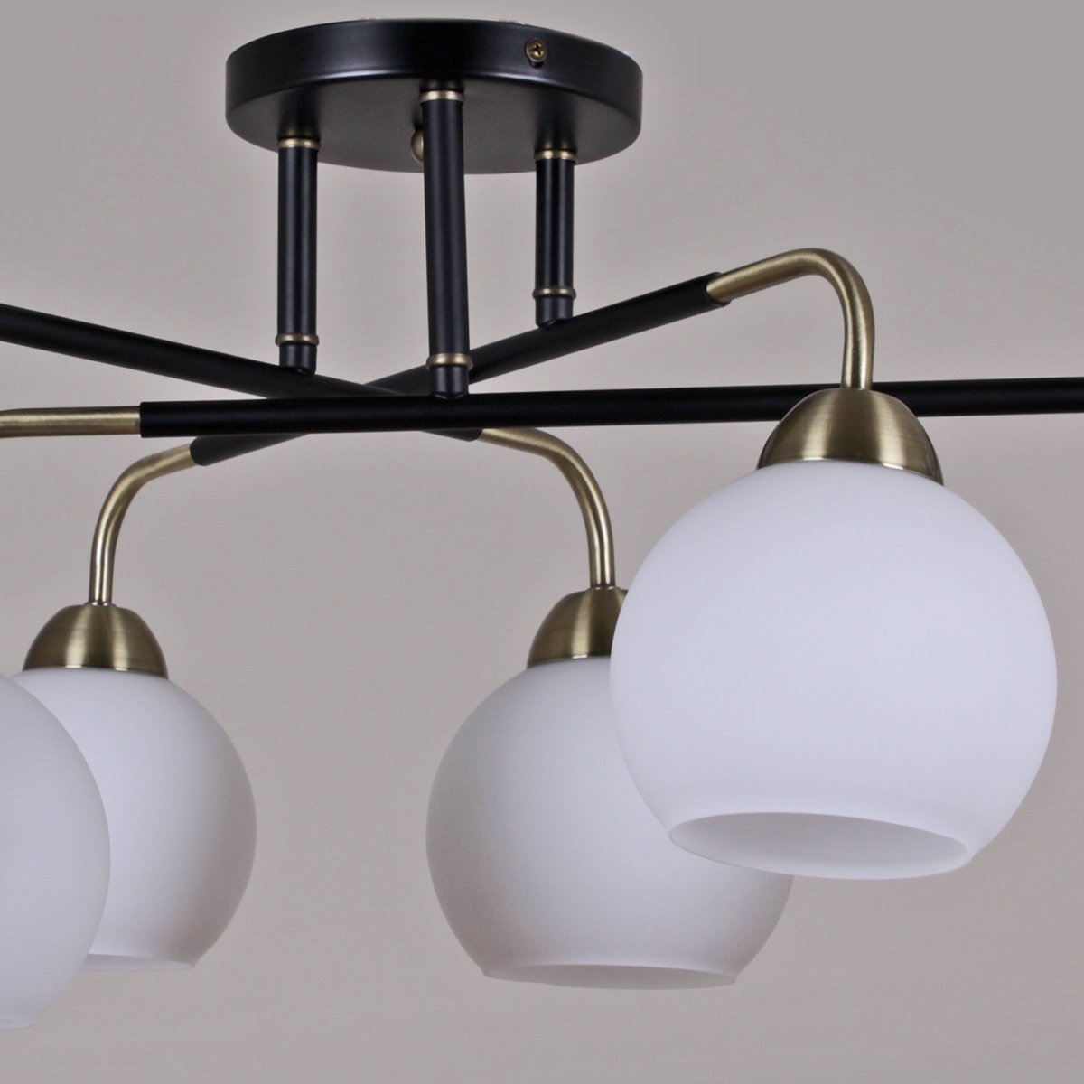 IL0252-6CSQ-79 BK AB Потолочная люстра ILLUMICO IL0252-6CSQ-79 BK AB