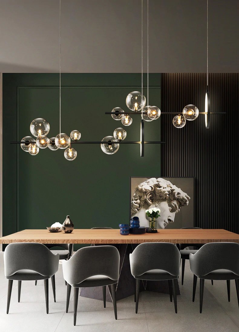KG1233P-10 black/clear Подвесная люстра Delight Collection Art Deco Bubble KG1233P-10 black/clear