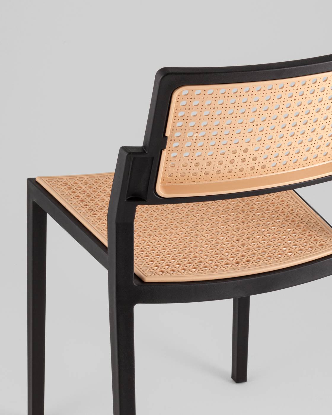 8059 black/beige Стул пластиковый Stool Group Milto 8059 black/beige