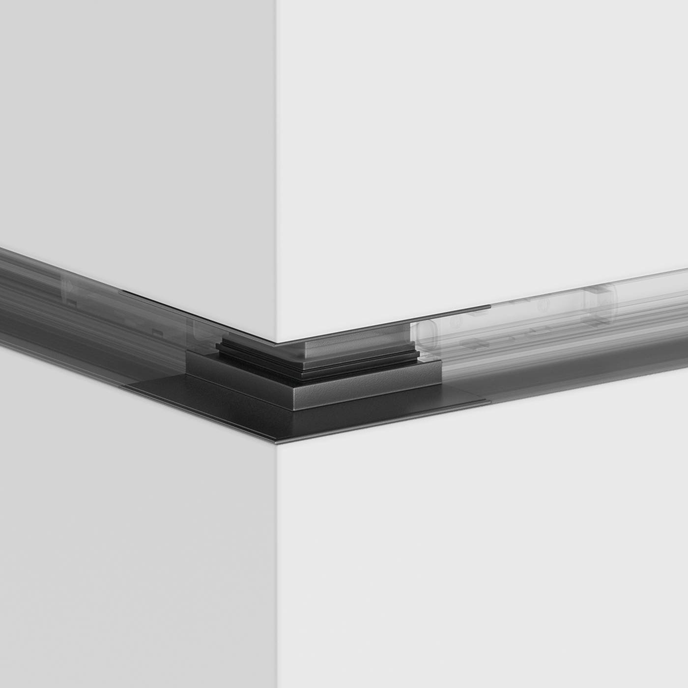 TRA004OCL-22B Угловой внешний коннектор для встраиваемого магнитного шинопровода Maytoni Accessories for tracks TRA004OCL-22B