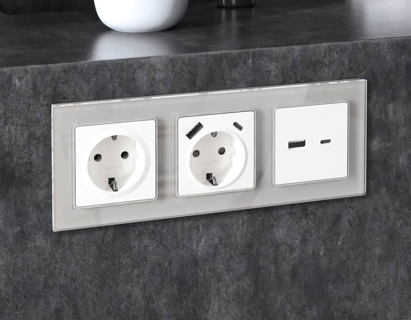 Рамка Ambrella Volt Platos Стекло органическое AF330404