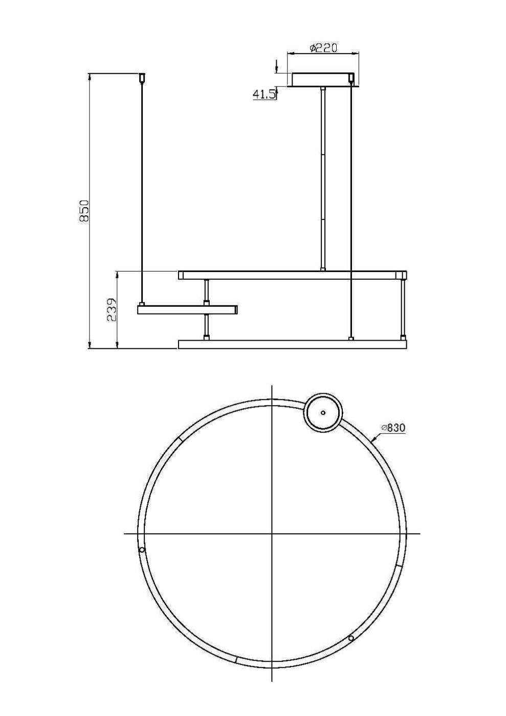MOD016PL-L52BK Подвесная люстра Maytoni Line MOD016PL-L52BK