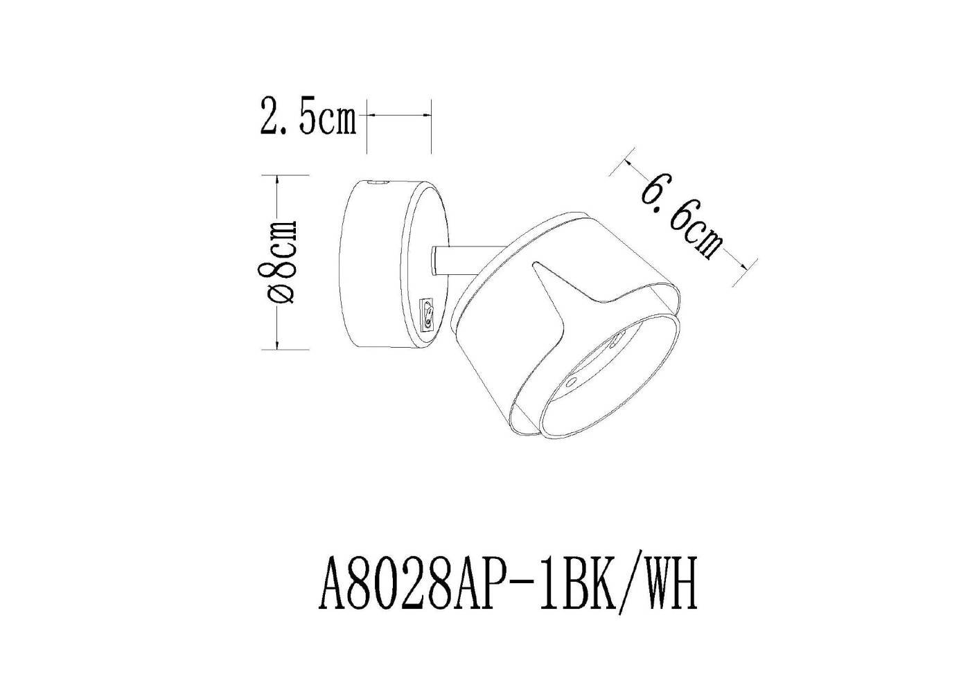 Светильник спот Arte Lamp Amaks A8028AP-1WH