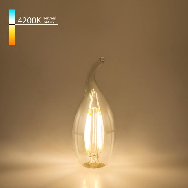 Светодиодная лампа Elektrostandard Свеча на ветру F Свеча на ветру 7W 4200K E14 (CW35 прозрачный) (BLE1417)