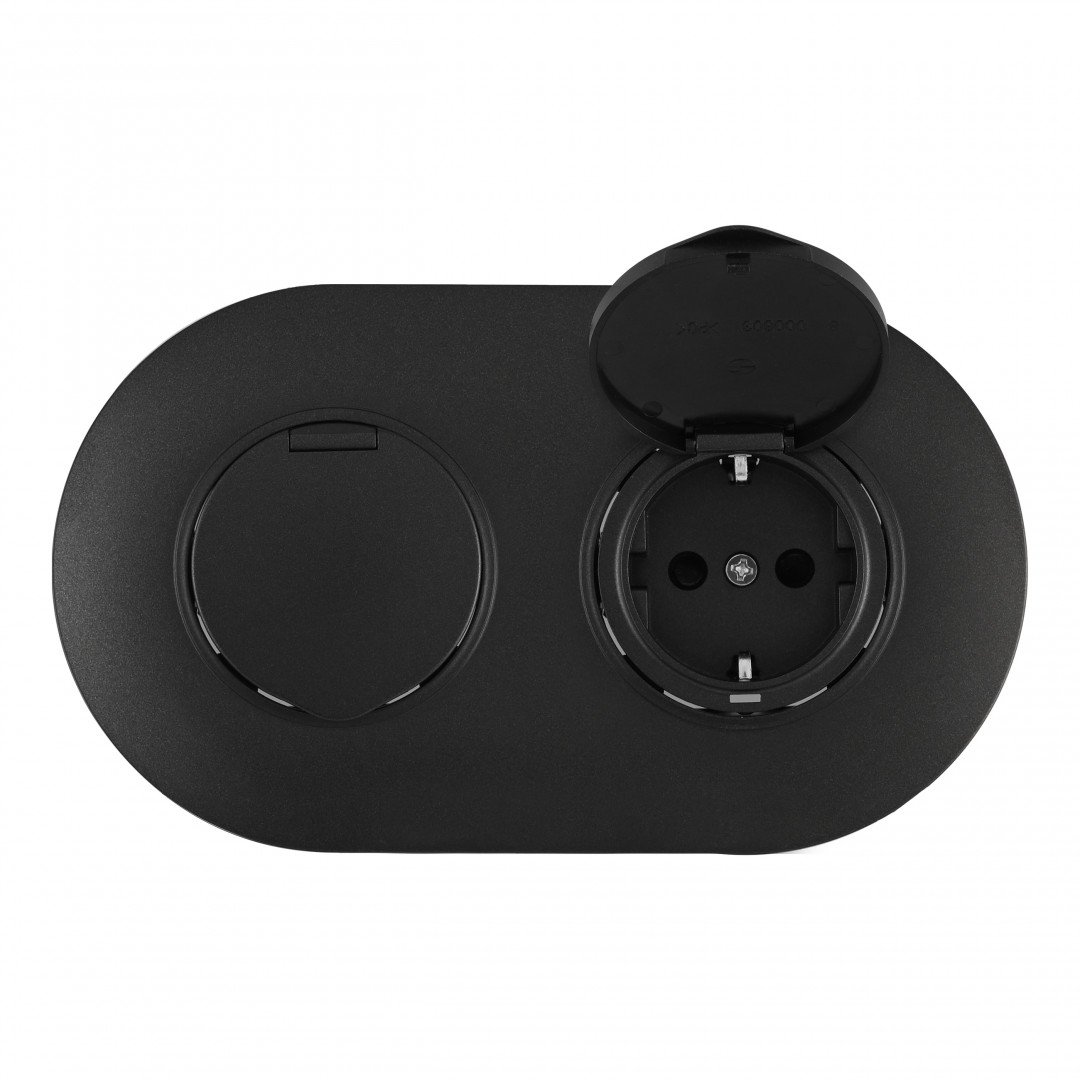 SET08-2-41-1x2 black Розетка Arte Milano Set08-2 SET08-2-41-1x2 black