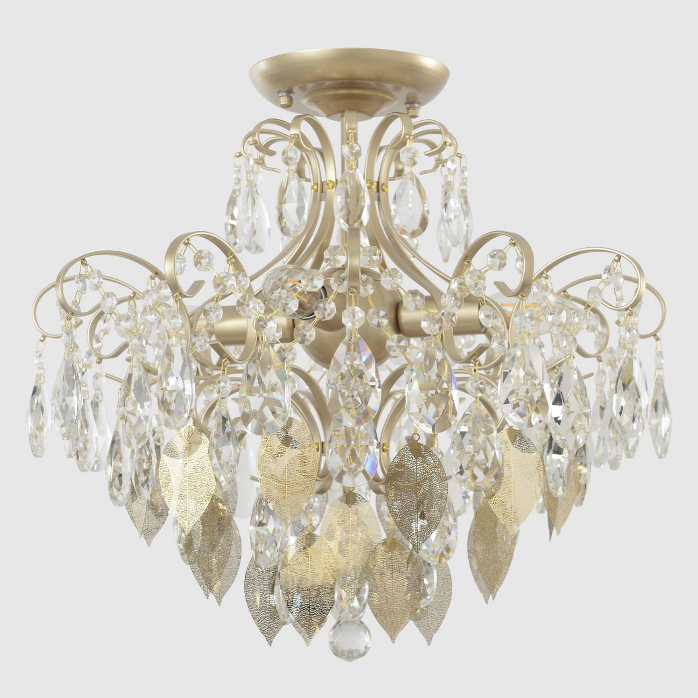 ESMIRALDA PL4 GOLD Потолочная люстра Crystal Lux Esmiralda ESMIRALDA PL4 GOLD