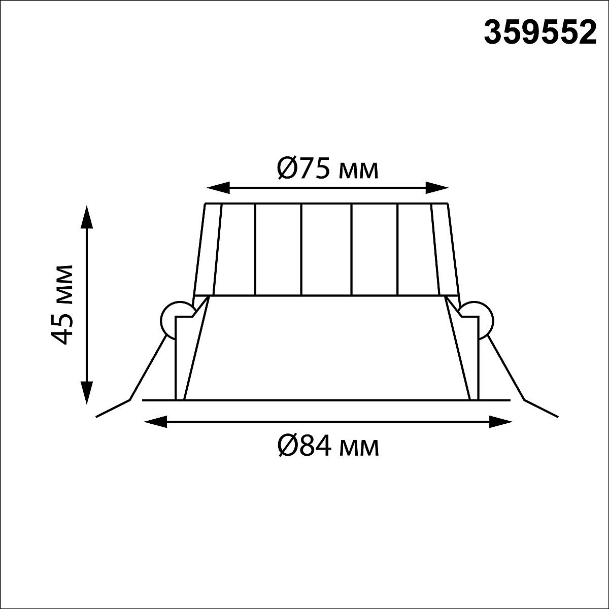 359552 Встраиваемый светильник Novotech Clara 359552