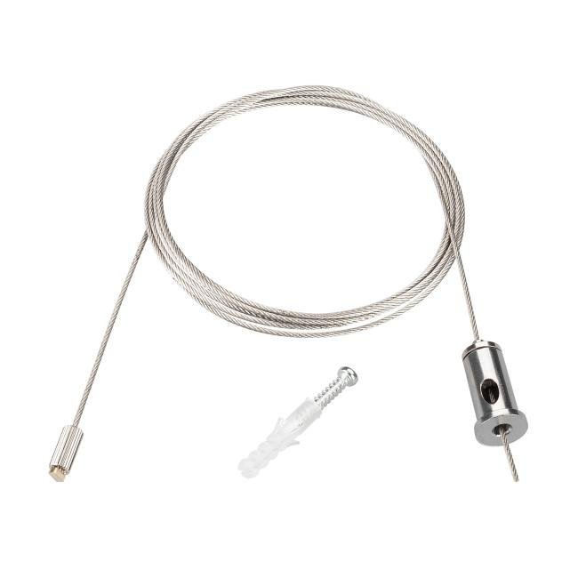 016143 Стальной гибкий тросик 2м с фиксатором для подвешивания профиля ROUND-D20 Arlight 016143