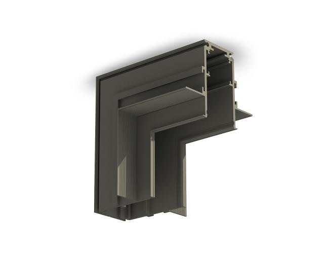 Коннектор угловой внутренний для встраиваемого шинопровода Magnetic Ambrella Track System GL3363