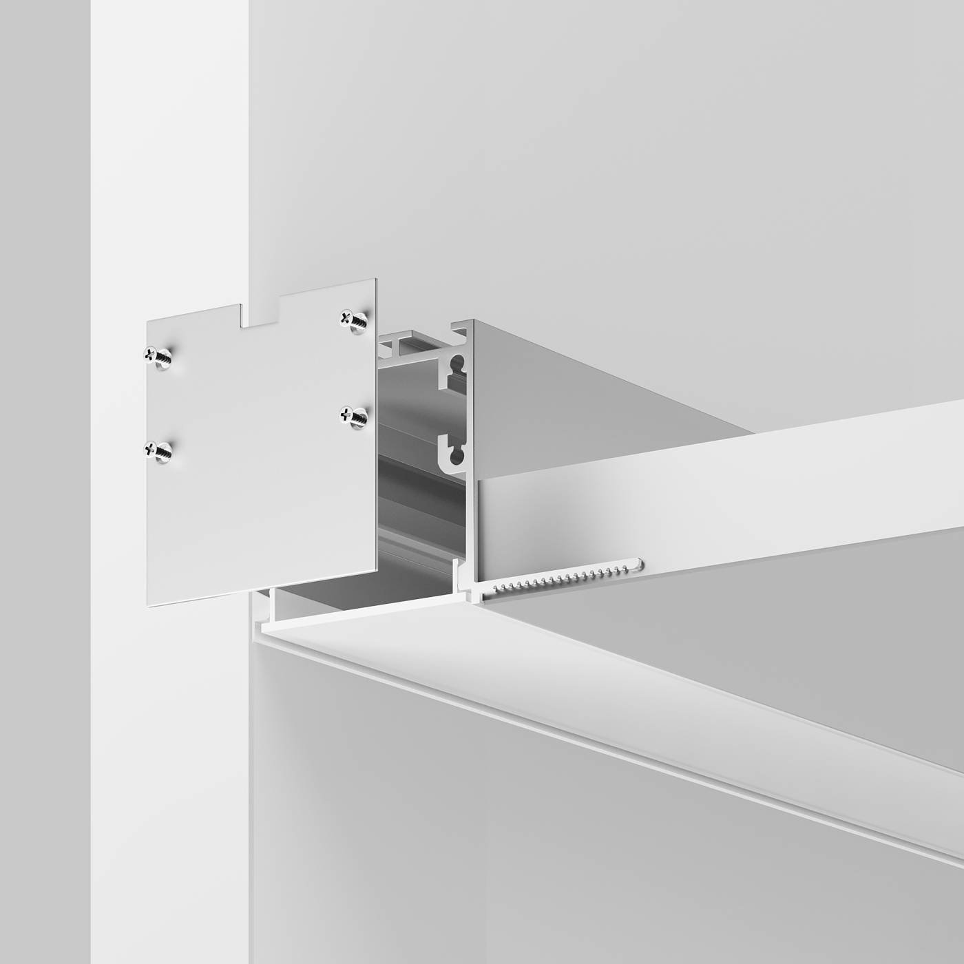 Комплект заглушек (для профиля 59х59) 2 шт., Maytoni Встраиваемый со скрытым фланцем профиль 642058