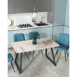 Кухонный стол Stool Group T-122 Chanel white top bl legs DUAL